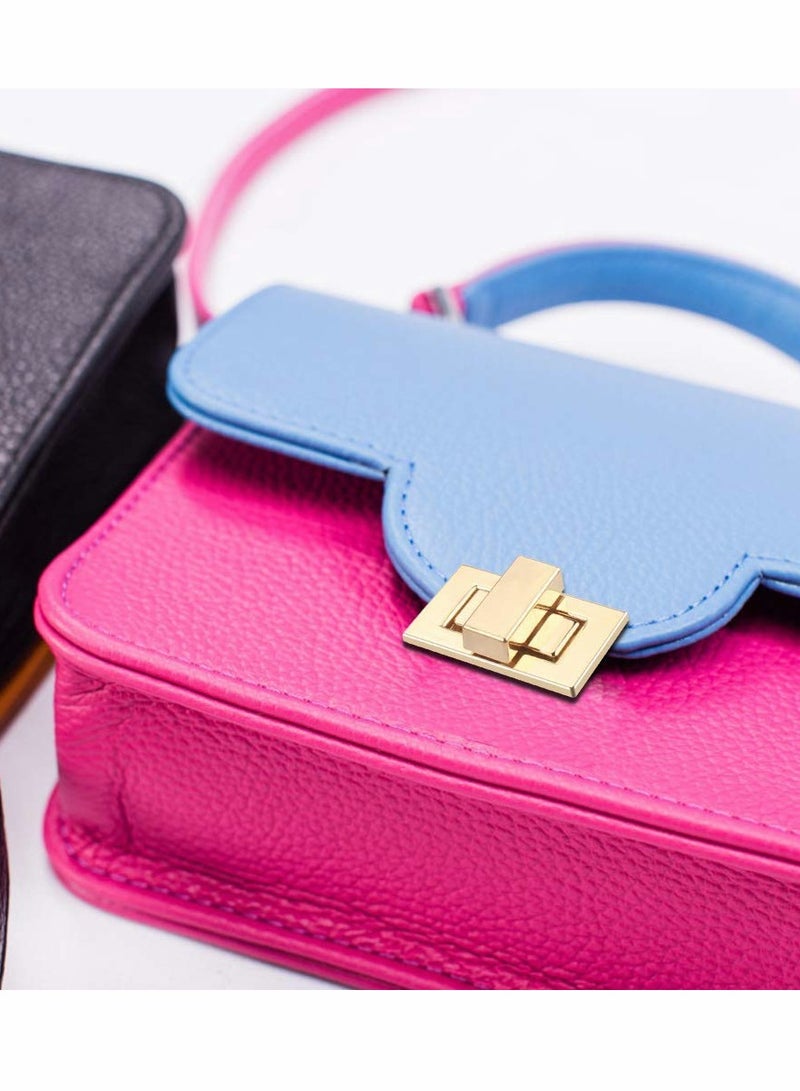 Purse Wallet Twist Lock, 7 Pieces 1.26 x 0.7 Handbag Shoulder Messenger Bag Repair Buckle Latch Lock DIY Leather Craft Accessories Women, Designer, Men, Tailor (Rose Gold) - Image 3